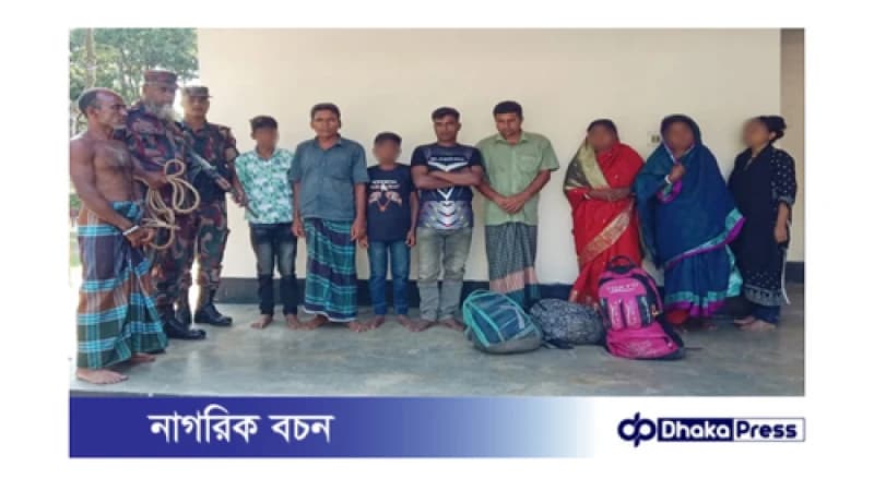সীমান্তে ৯ বাংলাদেশি আটক: ভারতে অনুপ্রবেশের চেষ্টা