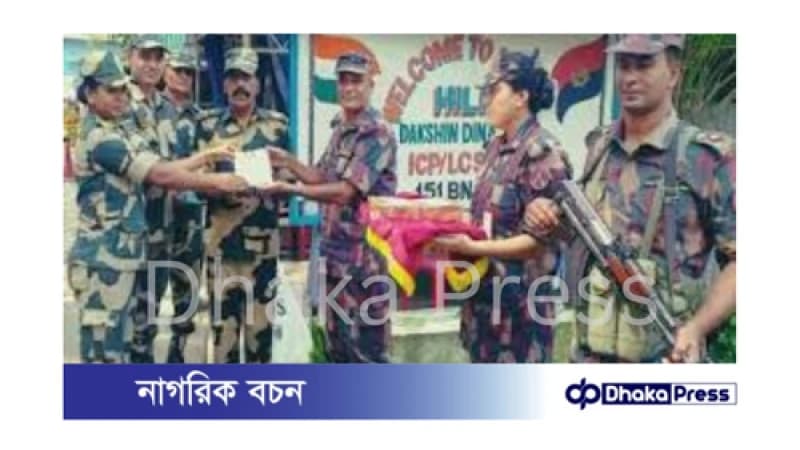 হিলি সীমান্তে দুর্গাপূজার শুভেচ্ছা বিনিময়