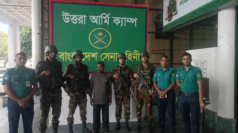 উত্তরাতে হত্যা মামলার আসামি ওয়াসিম গ্রেফতার