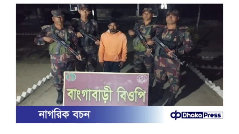 সীমান্ত দিয়ে অনুপ্রবেশের অভিযোগে ভারতীয় নাগরিক আটক
