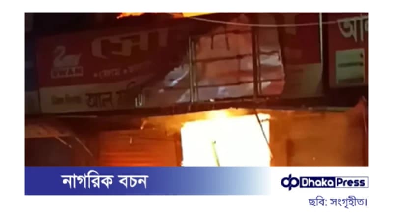 মোহাম্মদপুর কৃষি মার্কেটে অগ্নিকাণ্ড