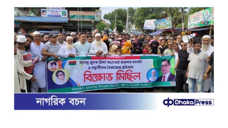 মিথ্যা মামলা সন্ত্রাস ও নৈরাজ্যের প্রতিবাদে মুরাদনগরে বিএনপির বিক্ষোভ মিছিল