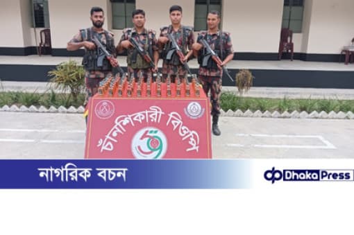 ভোলাহাট সীমান্তে ৯৩ বোতল ভারতীয় মদ জব্দ