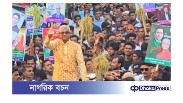 সীতাকুণ্ডে ধানের শীষের গণমিছিল, জনস্রোতে মুখরিত এলাকা