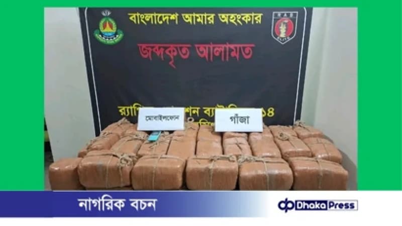 ময়মনসিংহে ৯৬ কেজি গাঁজাসহ মাদক কারবারি গ্রেফতার