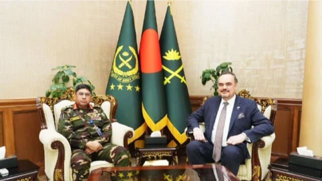 সেনাপ্রধানের সঙ্গে মার্কিন রাষ্ট্রদূতের সৌজন্য সাক্ষাৎ