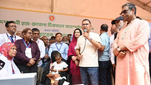 হামের টিকাদান কর্মসূচির উদ্বোধন প্রধানমন্ত্রীর