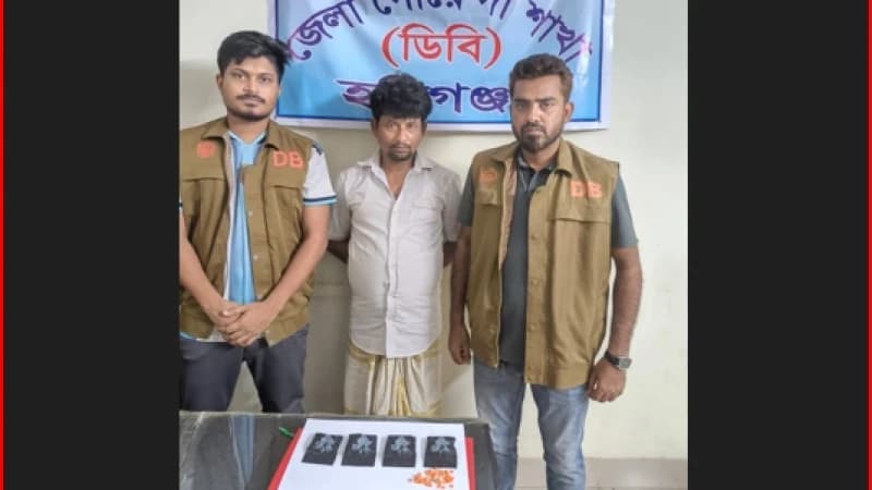 মাধবপুরে ডিবি পুলিশের অভিযানে ৬০০ পিস ইয়াবাসহ আটক...