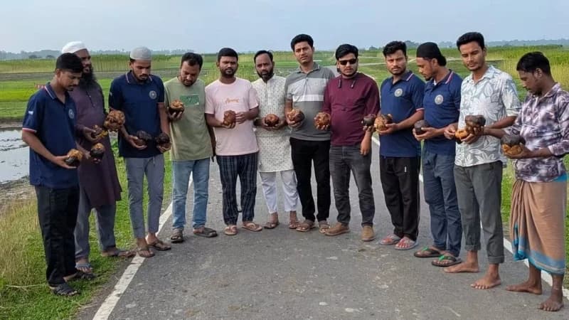 মাধবপুরের বুল্লা-ছাতিয়াইন সড়কে একদিনে রোপণ করা হলো...