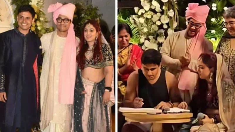 গেঞ্জি পরেই বিয়ে করতে এলেন আমির জামাতা