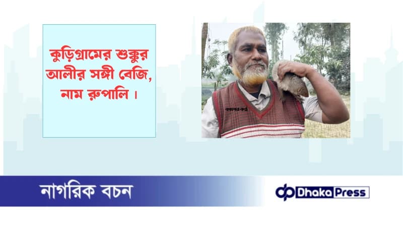 কুড়িগ্রামের শুক্কুর আলীর সঙ্গী বেজি, নাম রুপালি কুড়িগ্রামের শুক্কুর আলীর সঙ্গী বেজি, নাম রুপালি