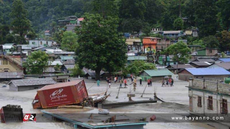 সিকিমে ব্যাপক বৃষ্টি ও আকস্মিক বন্যায় মৃত্যু ১৪ জনের সিকিমে ব্যাপক বৃষ্টি ও আকস্মিক বন্যায় মৃত্যু ১৪ জনের